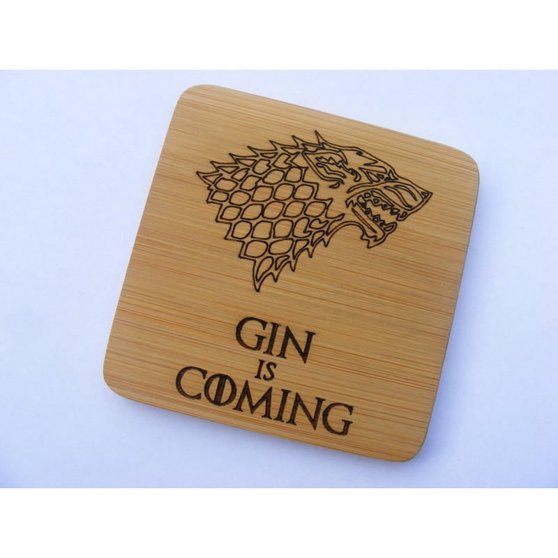 BAMBOO GIN IS COMING GAME OF THRONES INSPIRED COASTERS DRINKS