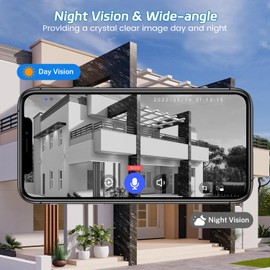 guggre 1080p Wireless Video Doorbell & Indoor Ring Chime, Enhanced Security with AI Human Detection, 2-Way Audio, HD Night Vision, AES-128 Cloud Storage, Real-Time Alerts, Smart Home Protection