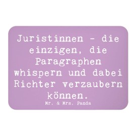 Mr. & Mrs. Panda Magnet Saying "Juristin Zauber" - Gift, Paragraphs Whisper, Legal Professional, Passion, Justice, Note Magnet