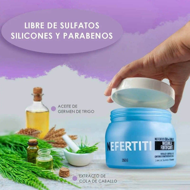 Mascarilla Cabello Cola Caballo Nefertiti 350gr