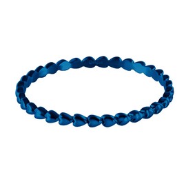 Quiges Stainless Steel Stacking Ring Filling Ring Hearts 2 mm Height (Various Ring Sizes and Colours), Stainless Steel, Cubic Zirconia