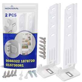 2 Pieces Mounting Set of Integrated Fridge Door Sliders for Attaching Door to Front Panel Has the Original Code 9086322 1878720 for Miele for Liebherr 015730361 for Smeg - MONTERAL