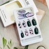 St.Patrick’s Day Press on Nails Short Oval Green Shamrock Fake
