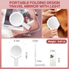 MIYADIVA Lighted Makeup Mirror, 30X Magnifying Mirror with Light and