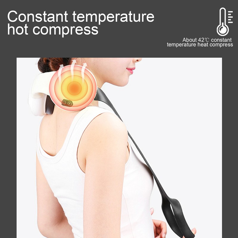 Electric Neck Massager Hot Compress Kneading Portable Cordless Neck Care