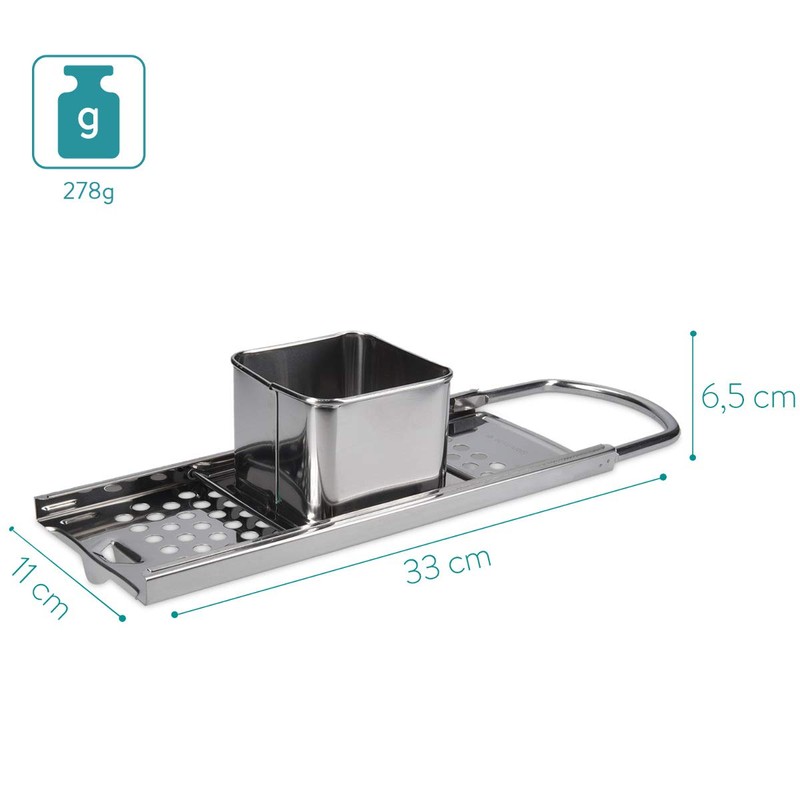 Navaris Stainless Steel Spaetzle Maker - Traditional Homemade German Egg