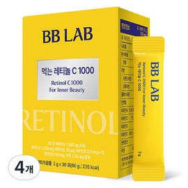 BB Lab Nutrione Edible Retinol C 1000 30p, 4 pieces, 60g / 비비랩 뉴트리원 먹는 레티놀 C 1000 30p, 4개, 60g