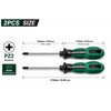 2PCS Pozidriv PZ2 Screwdrivers for Pozi Screw, S2 Steel, 100mm
