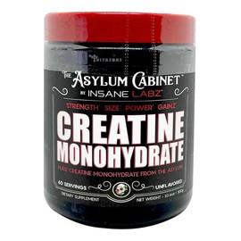 Creatina Monohidratada Insane Labz 300g 60 Servs Sin Sabor