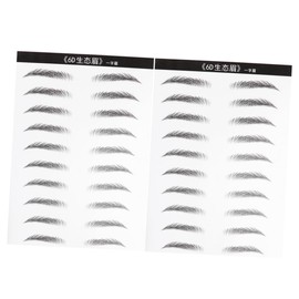 FRCOLOR 2sheets Eyebrow Stickers for Women Hair-like Artificial Eyebrow Patches Easy Application Makeup Tool for Sparse No Total