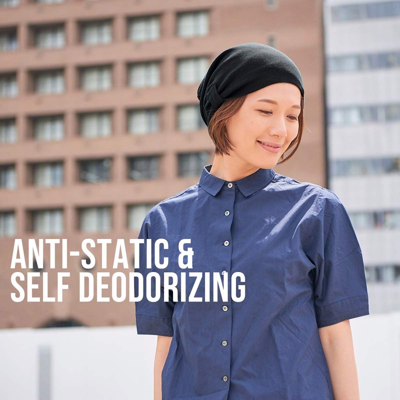 CHARM Gorro holgado de algodón orgánico para mujer, suave, para