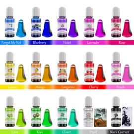 Epoxy Resin Pigment - 15 Colour Liquid Epoxy Resin Dye - Highly Concentrated Epoxy Resin Colourant for Resin Colour Art, DIY Crafts Making Supplies - AB Resin Colouring for Paint, Crafts - 10ml Each