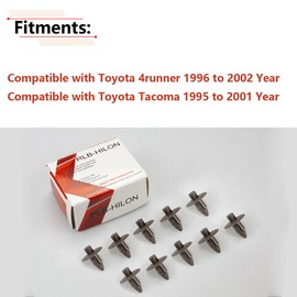 RLB-HILON 10PCS Interior Door Panel Trim Board Clips Compatible with Toyota 4runner 1996 to 2002 Year, for Toyota Tacoma 1995 to 2001 Year, for Oak Brown Color