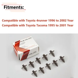 RLB-HILON 10PCS Interior Door Panel Trim Board Clips Compatible with Toyota 4runner 1996 to 2002 Year, for Toyota Tacoma 1995 to 2001 Year, for Oak Brown Color