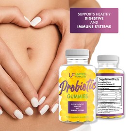 Probiotic Gummies, Supports Helthy Digestive and Immune System, 60 Gummies