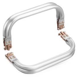 TEHAUX Metal Clutch Frame, 5.9" Aluminium Purse Frame, Rectangle Bag Handle Kiss Lock Clasp Hardware Replacements, Inner Clasp Lock for Purse Bag Making DIY Craft