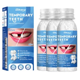 SouthMoon 1/2/3pcs Daily Teeth Fillings Temporary False Moldable Dental Gel Fillings Cavities Tooth Denturea Tooth Filling Denture Kit Oral Mouth Care - Specification: 30ml*3counts