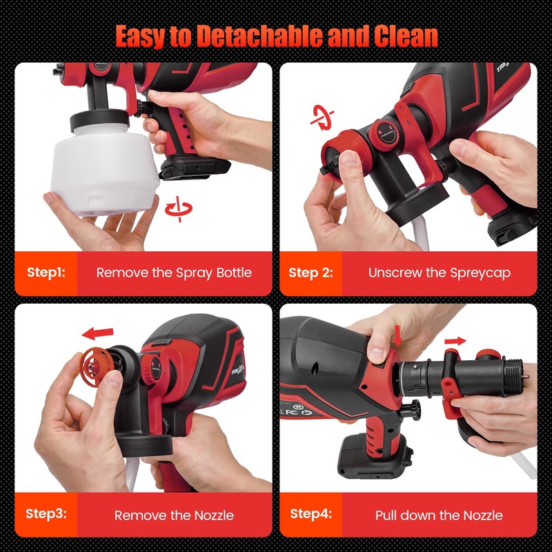 Cordless Paint Sprayer for Mwk M18 18V Batteries,Electric Paint Sprayer