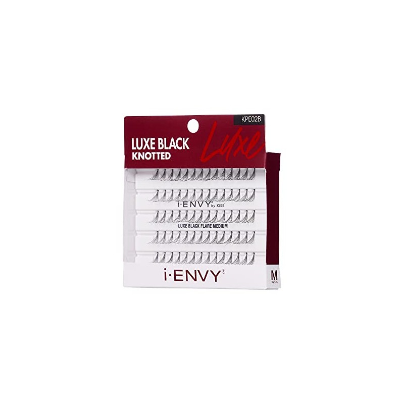 Kiss I Envy Luxe Black Medium Lashes Black