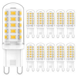 YUIIP G9 LED Light Bulbs 4000K Natural White 4W (40W Halogen Equivalent), AC120V 400LM G9 Bi Pin Base Bulb for Chandeliers Home Lighting, 360° Beam Angle, Non-dimmable, 10 Pack