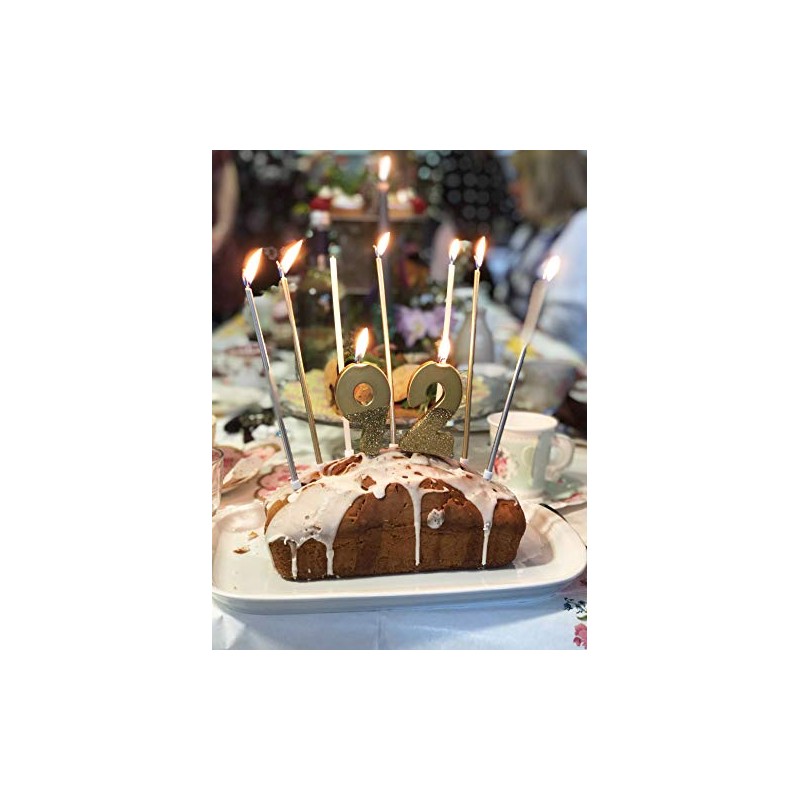 TalkingTables9 Birthday CandleCake TopperSingleGold Glitter