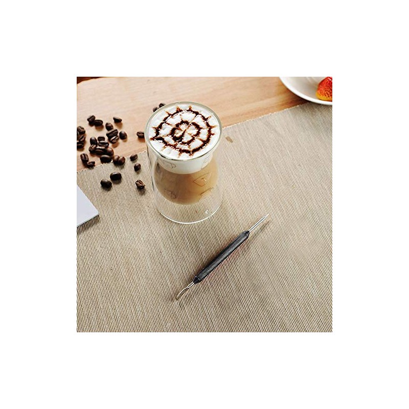 Kaffee Schaum Nadel Kunst Stift Edelstahl Spachtel DIY Kaffee Latte