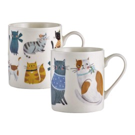 Price & Kensington Cosy Cats Assorted Fine China Mugs
