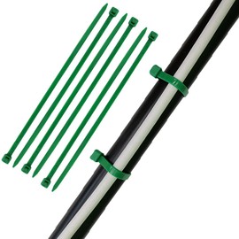 HORZEFIX Cable Ties Pack of 100 Green Long UV Resistant Universal Ties 2.5 / 3.6 / 4.8 / 7.6 Wide (4.8 x 300 mm)