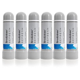 Brookstone Aromatherapy Inhaler | Essential Oil Inhaler for Stress Relief Stuffy Nose Relief and General Aromatherapy Benefits | Refresh 6 Pack