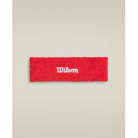 Wilson Terry Logo Headband, With Moisture-Wicking Technology, Sweat-Resistant, Made from Quick-Dry Fabric, Colour: Infrared, Size: One Size