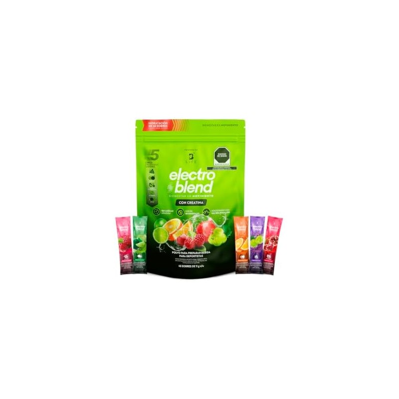 B Life Electrolitos con Creatina con 45 Sobres 5 Sabores