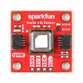SparkFun CO2 Humidity and Temperature Sensor - SCD40 (Qwiic) high-Accuracy Environmental Readings, Capable of Detecting concentrations from 0 to 40000 ppm. Board Dimensions: (inches) 1.00 x 1.00