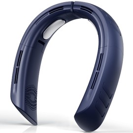 OLV Neck Fan 6000mAh Rechargeable Battery 18Hrs 4 Turbine Motor Powerful 360° Cooling Airflow 3 Speeds Portable Foldable Fan Ultra-Quiet Personal Fan Gifts for Men Women Home Office,Work,Travel,Golf