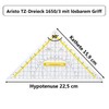 Aristo"TZ-Dreieck" Set Square Plexiglass 225 mm Transparent