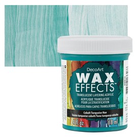DecoArt Wax Effects Acrylic Paint - Cobalt Turquoise, 4 oz Jar