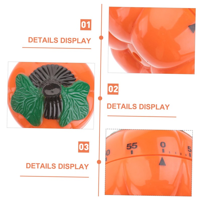 Alipis 2pcs Pumpkin Design Mechanical Timer Digital Kitchen Timer Cooking