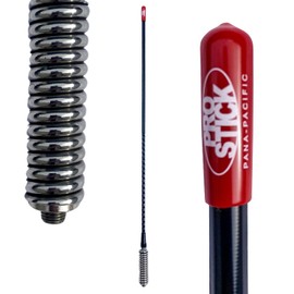 Prostick 3 Foot Fiberglass 1000 Watt Black CB Radio Antenna with Heavy Duty Stainless Steel Spring.