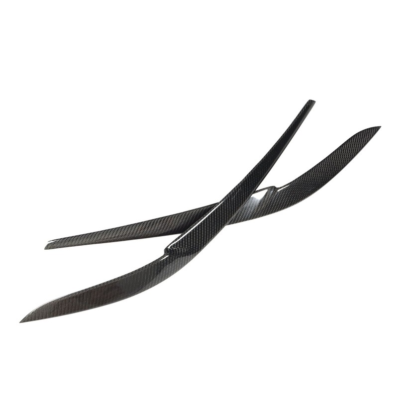 1Pair Headlight Eyelid Trim Protective Stylish Carbon Fiber Headlight Eyebrow