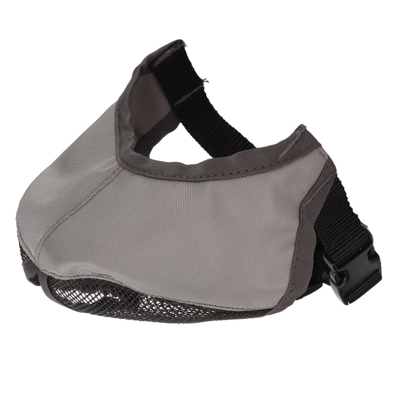 Adjustable Bulldog Mask Bite and Barking Dog Muzzle Eye Closed