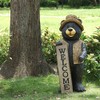 Hi-Line Gift Ltd Bear Standing with Welcome Sign Statue