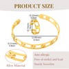 Hernin Adjustable Gold Cuff Bangle, Stainless Steel Cuff Bracelet and