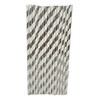 Metallic Silver Striped 15 Paper Straws – 2 Pack
