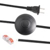 Asjeumt 6ft Foot Switch Lamp Cord Replacement, Black Floor Light