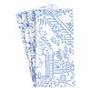 Caspari Pagoda Toile Blue White Set of 4 Hand Printed