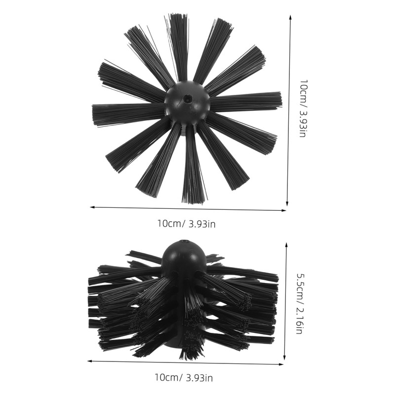 TEHAUX 2pcs Dryer Vent Brush Head Replacement Versatile Cleaning Tool