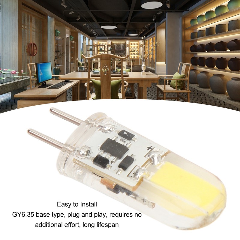 2PCS Silicone LED Light Bulb GY6.35 COB 1505 3W 12V