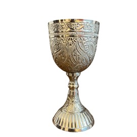 Morcomart Wine chalice brass goblet medieval inspired goblet communion cup Arthur king drinkware goblet 1x