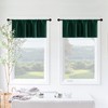 XTMYI Green Valances for Windows,Waterproof Rod Pocket Blackout Dark Emerald