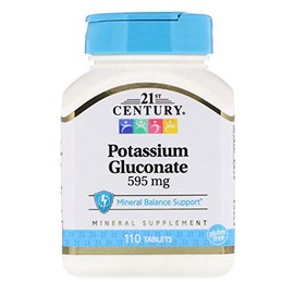 21st Century グルコン酸 カリウム 595 mg 110錠 【アメリカ直送】