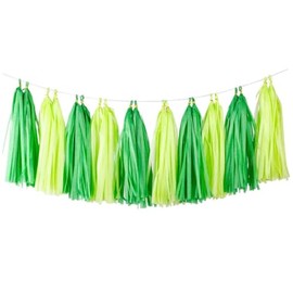 Rose red Pink and Orange Tassel Garland Banner Paper Tassels for Party Decorations,Pack of 15